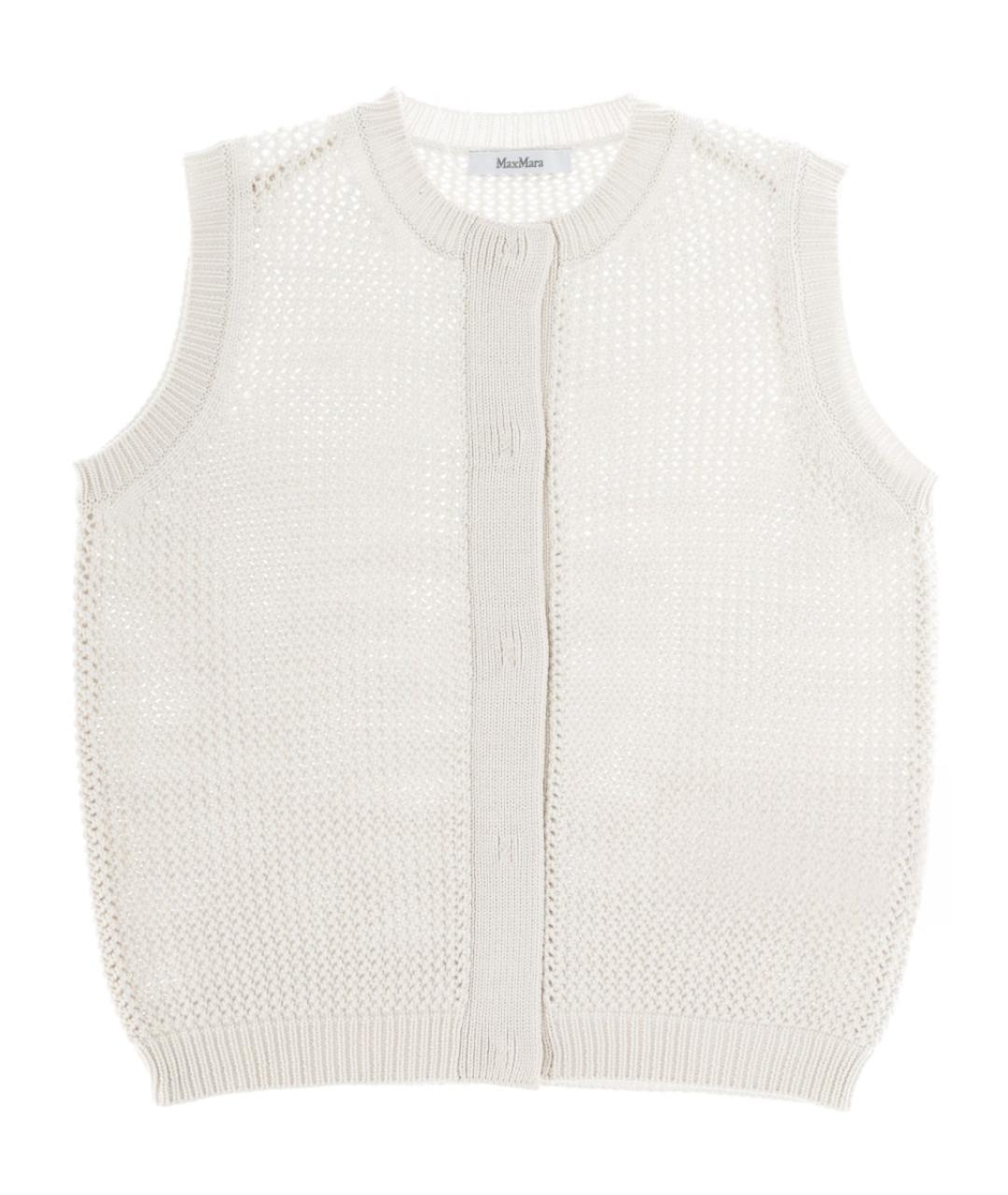 MAX MARA Белый шелковый жилет, фото 1