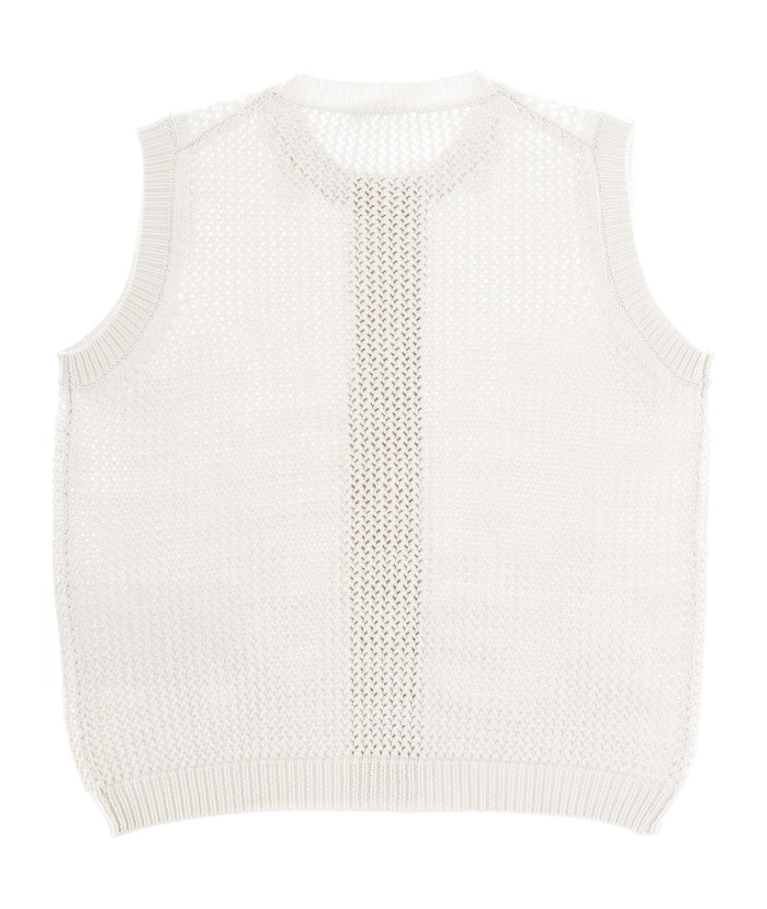 MAX MARA Белый шелковый жилет, фото 3