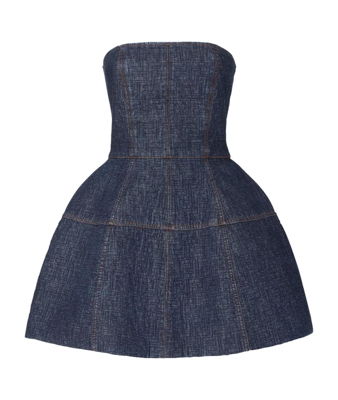 FENDI Синее полиэстеровое повседневное платье, фото 1