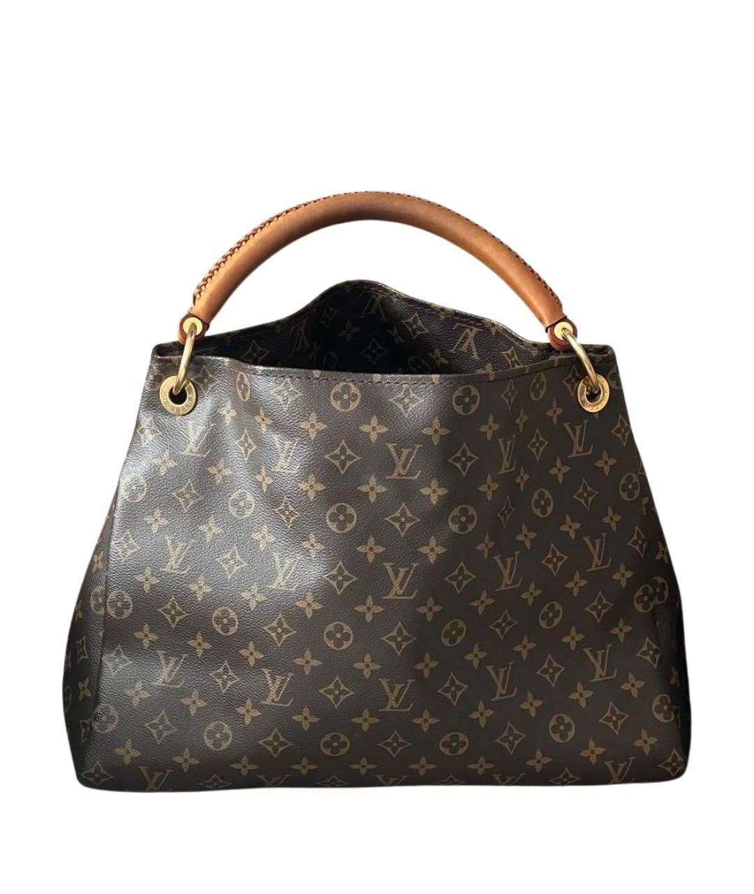 LOUIS VUITTON Коричневая кожаная сумка тоут, фото 1