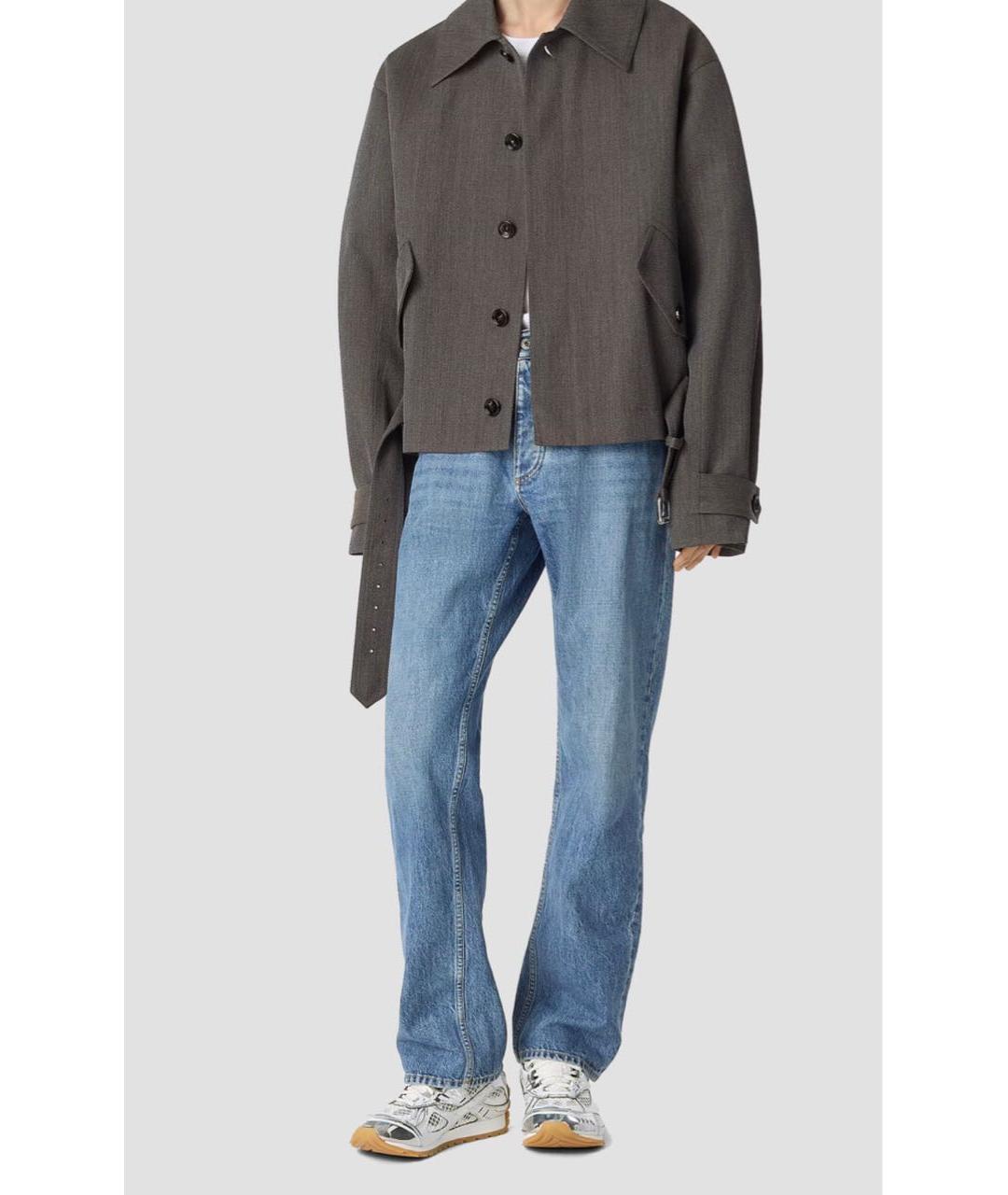 BOTTEGA VENETA Серебряные текстильные низкие кроссовки / кеды, фото 6