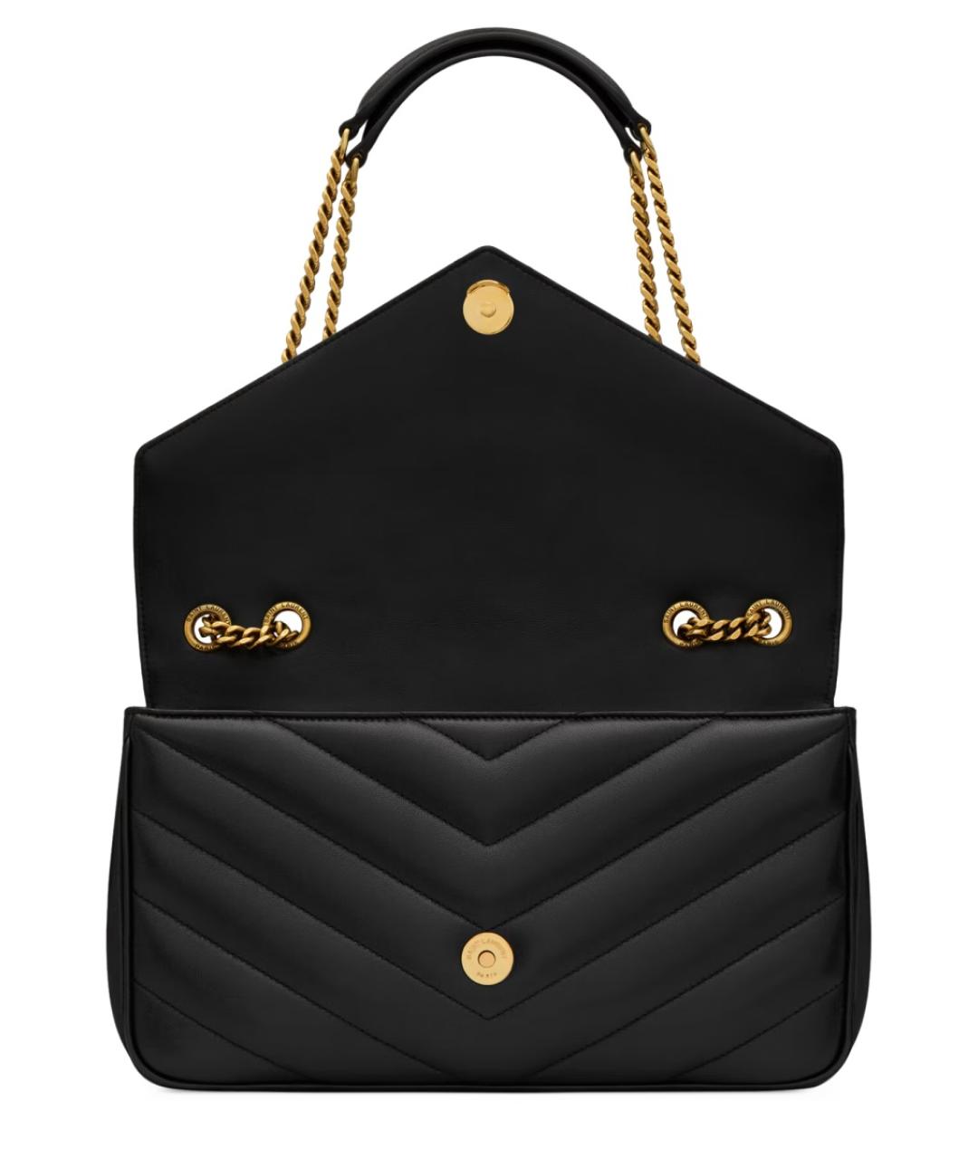 SAINT LAURENT Черная кожаная сумка через плечо, фото 4