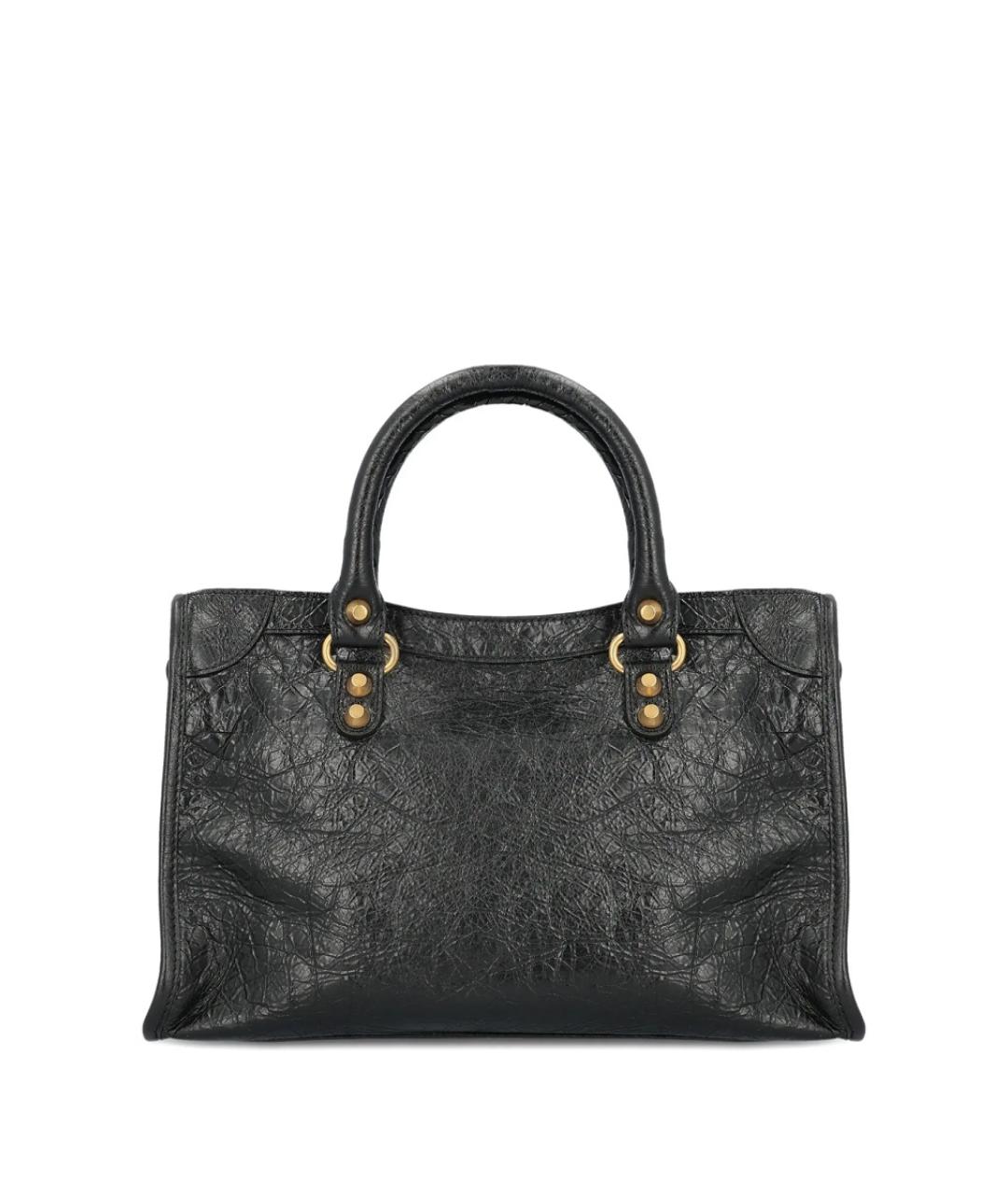 BALENCIAGA Черная кожаная сумка через плечо, фото 3