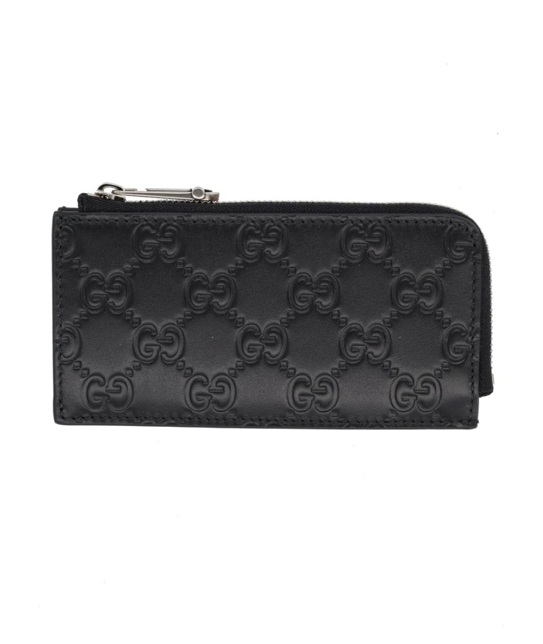 GUCCI Черный кожаный кардхолдер, фото 1