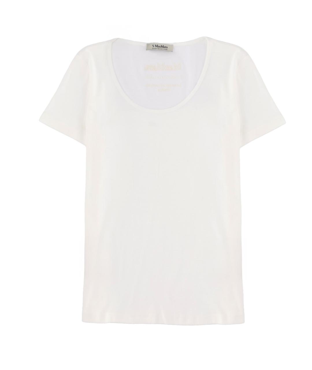 'S MAX MARA Белая хлопковая футболка, фото 1