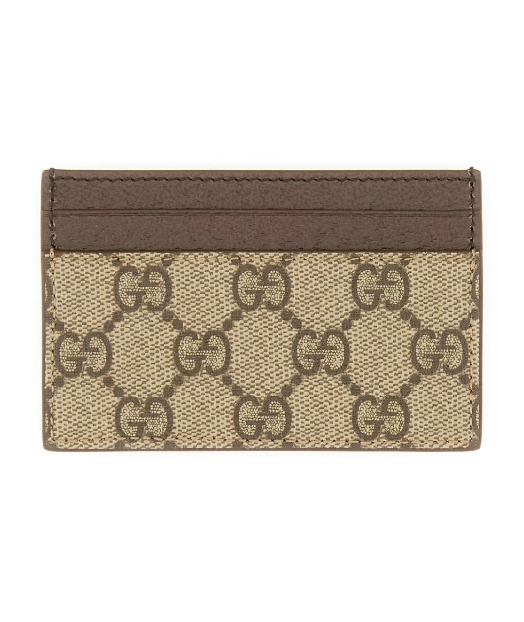 GUCCI Коричневый полиуретановый кардхолдер, фото 2