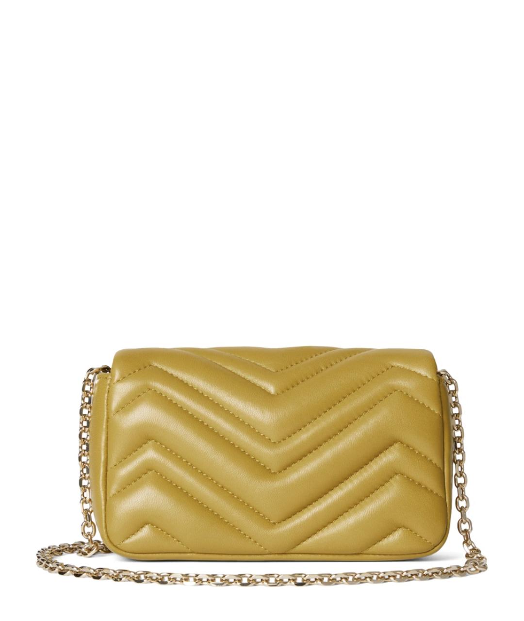 GUCCI Желтая кожаная сумка через плечо, фото 2