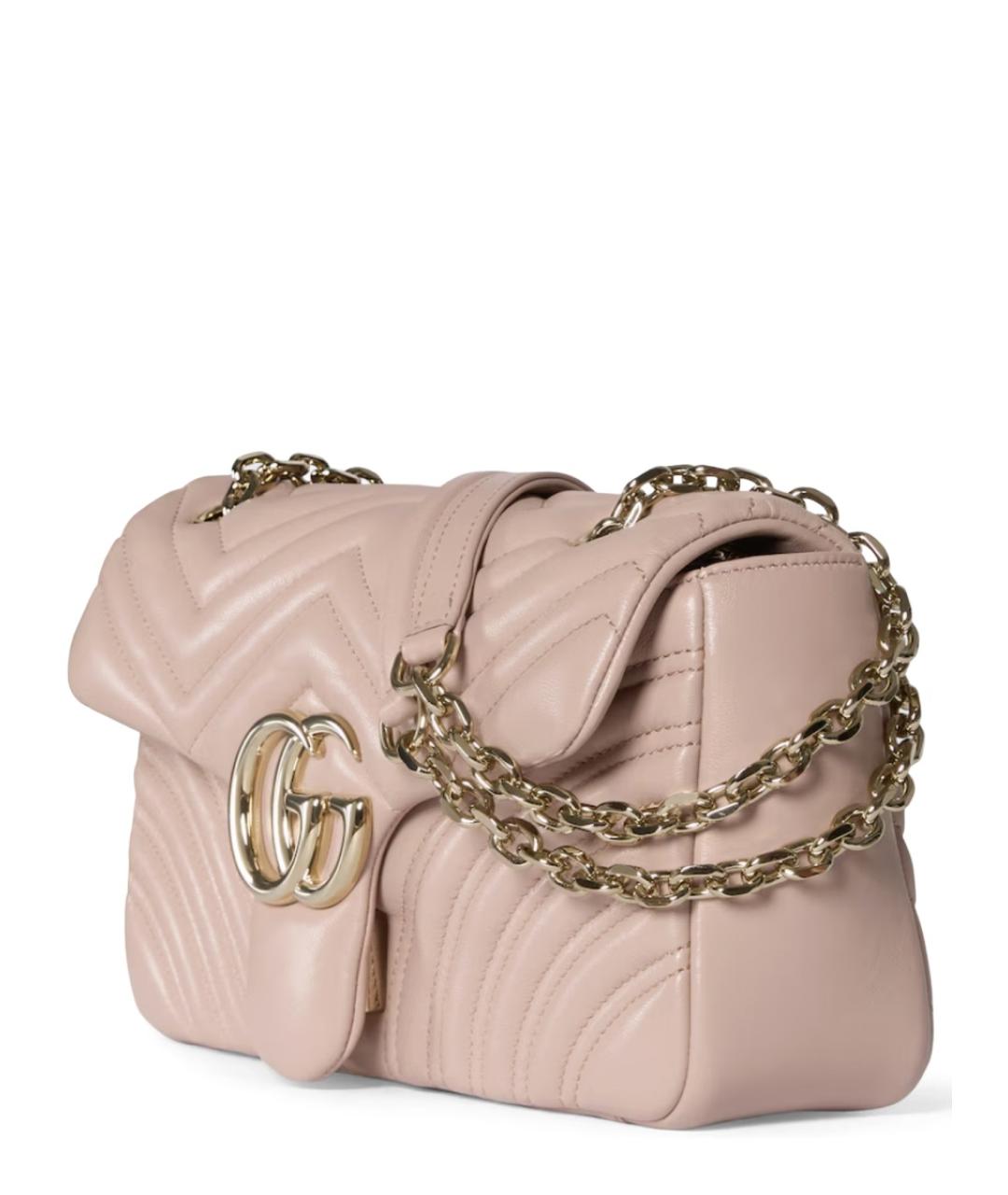 GUCCI Розовая кожаная сумка через плечо, фото 2