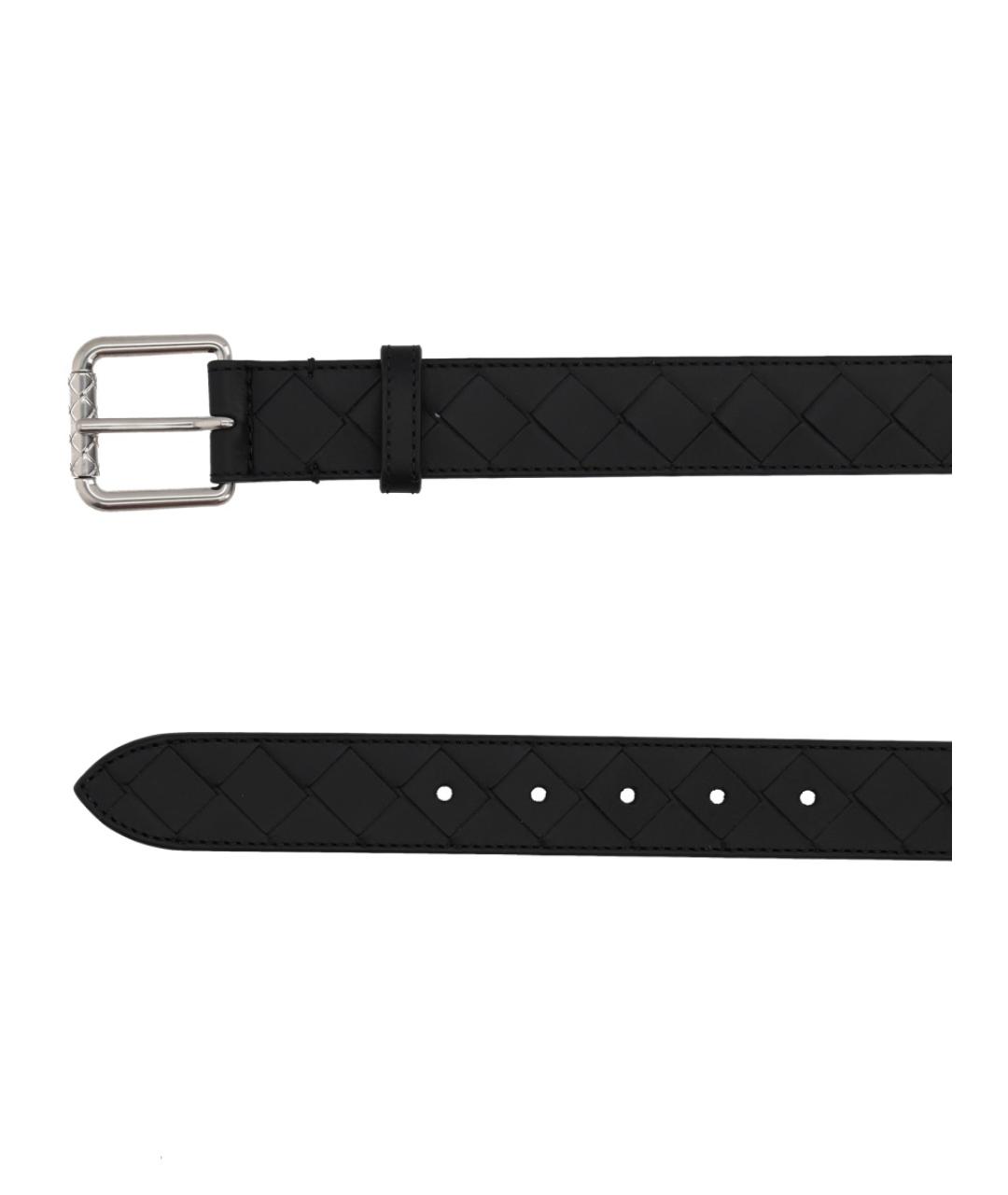 BOTTEGA VENETA Черный кожаный ремень, фото 2