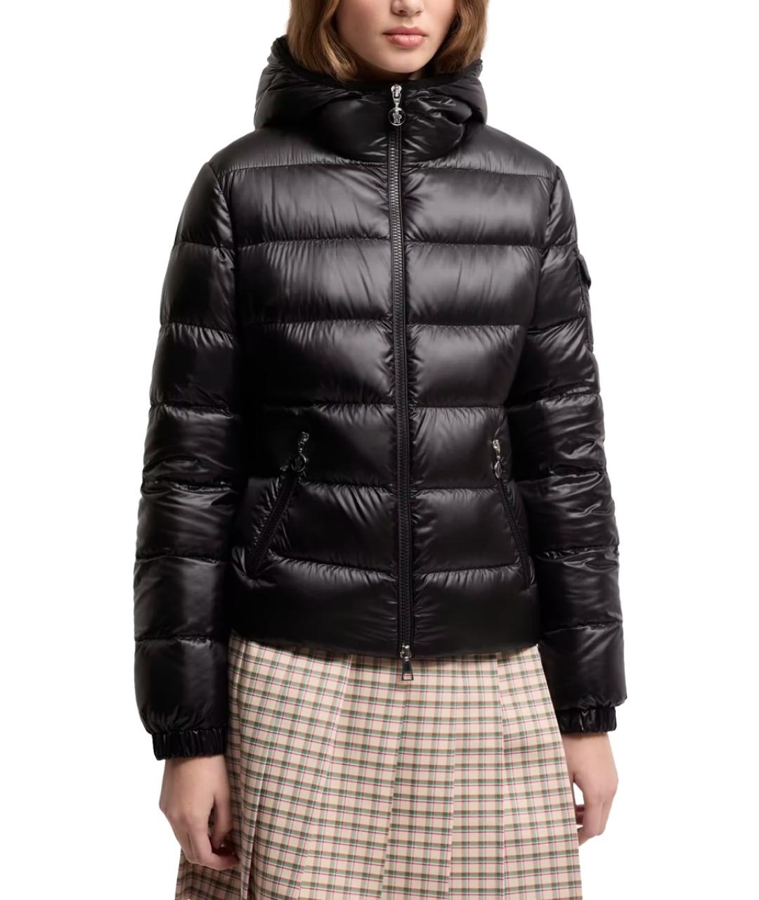 MONCLER Черный полиамидовый пуховик, фото 3