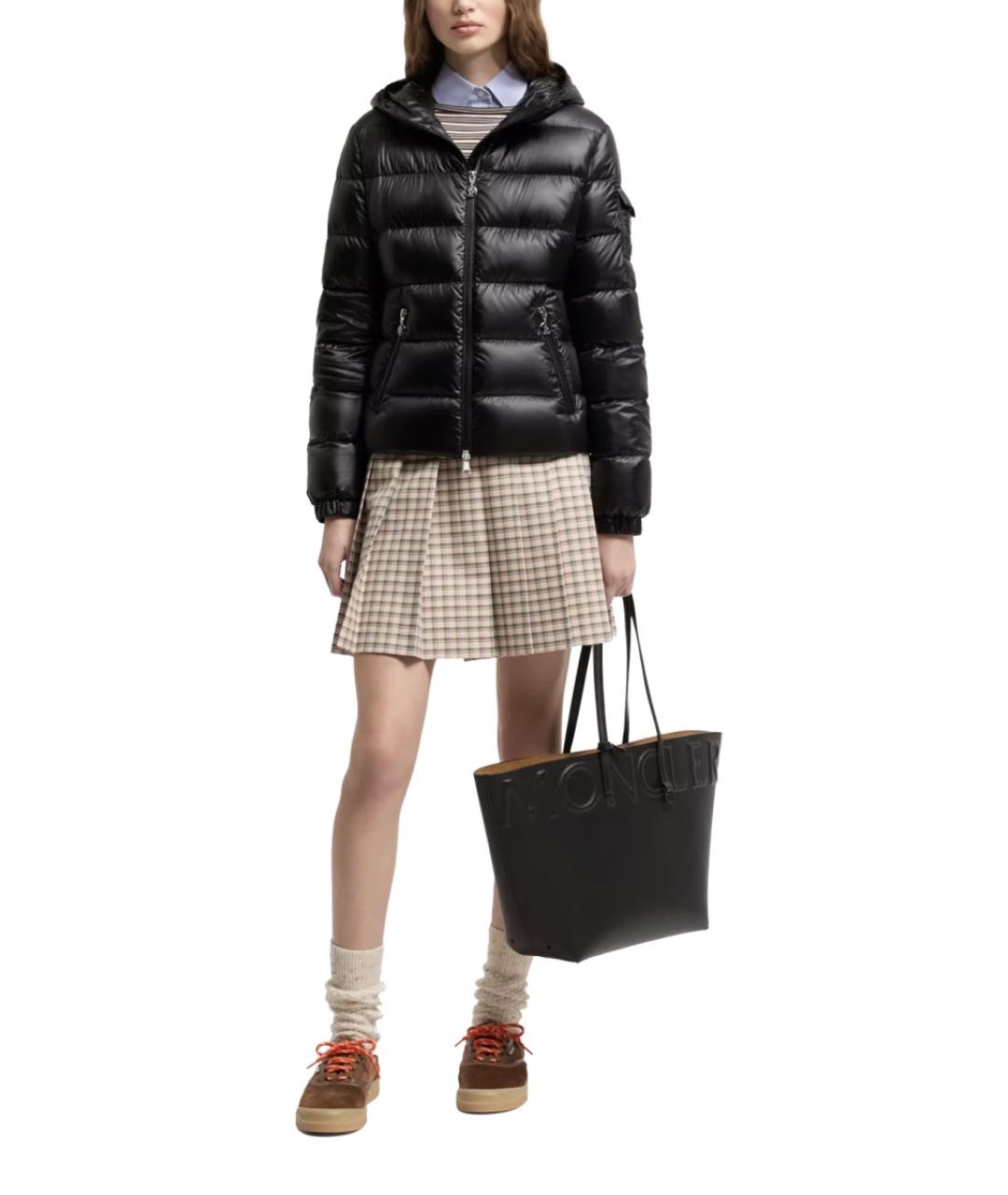 MONCLER Черный полиамидовый пуховик, фото 2