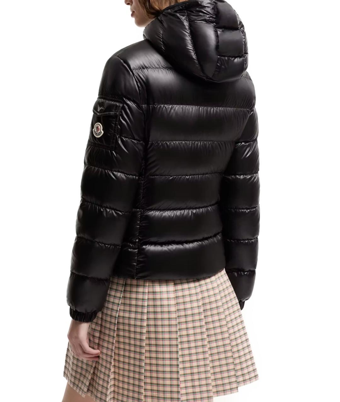 MONCLER Черный полиамидовый пуховик, фото 4