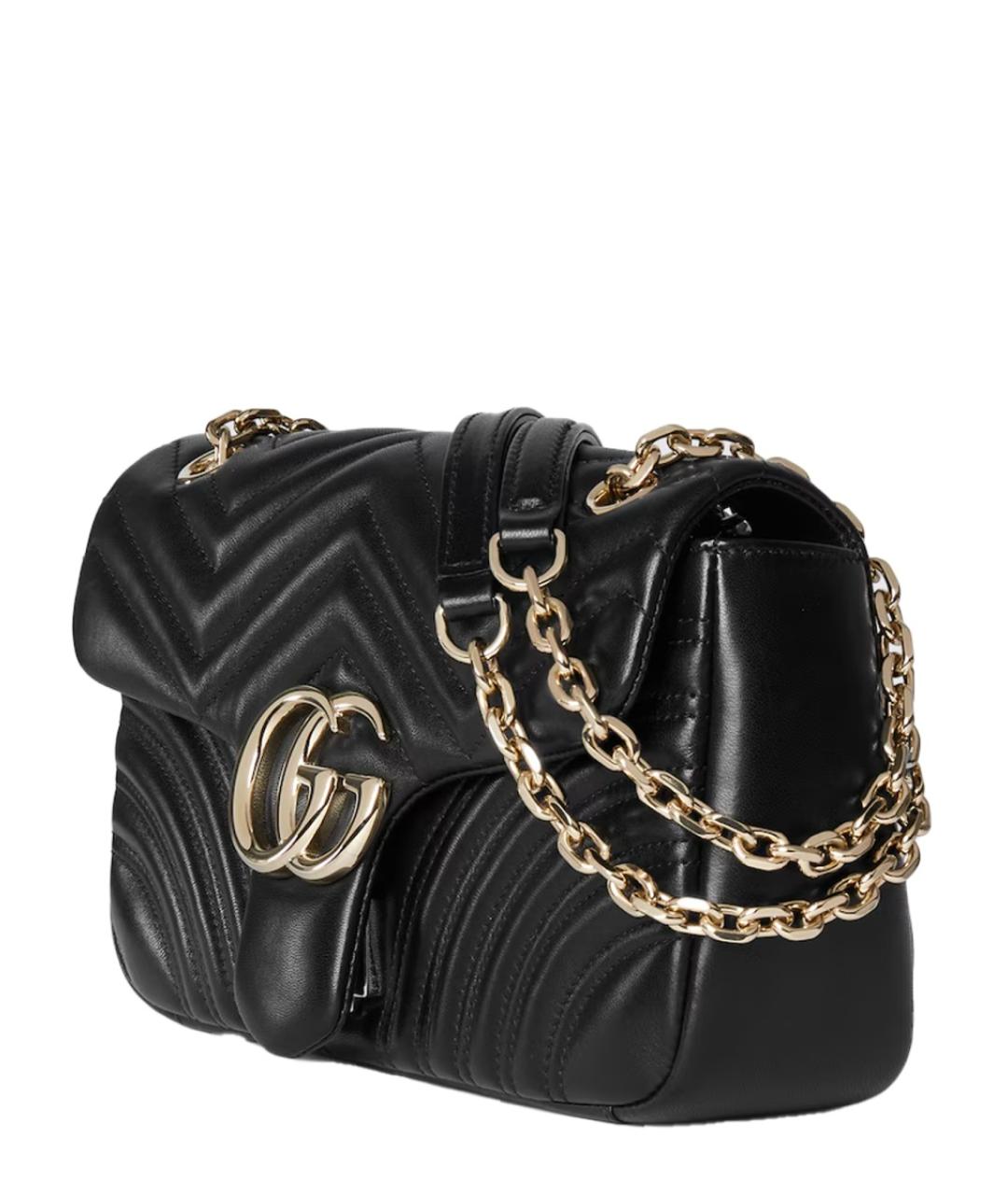 GUCCI Черная кожаная сумка через плечо, фото 2