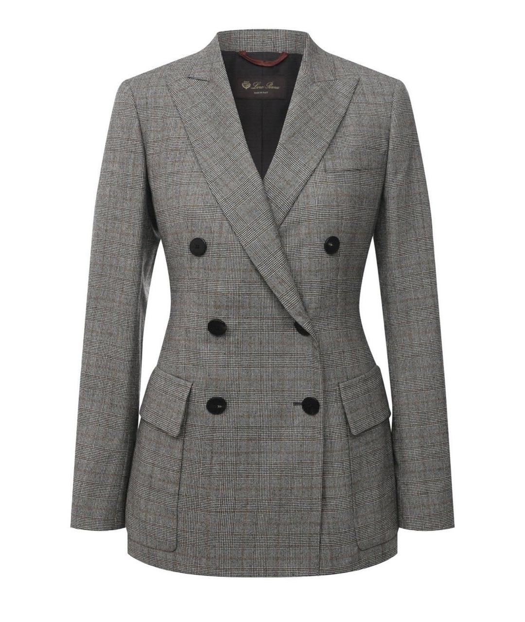 LORO PIANA Серый шерстяной жакет/пиджак, фото 1