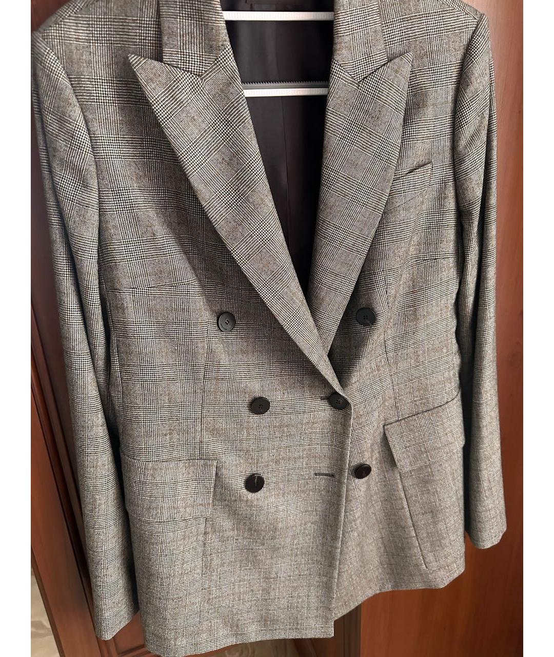 LORO PIANA Серый шерстяной жакет/пиджак, фото 8