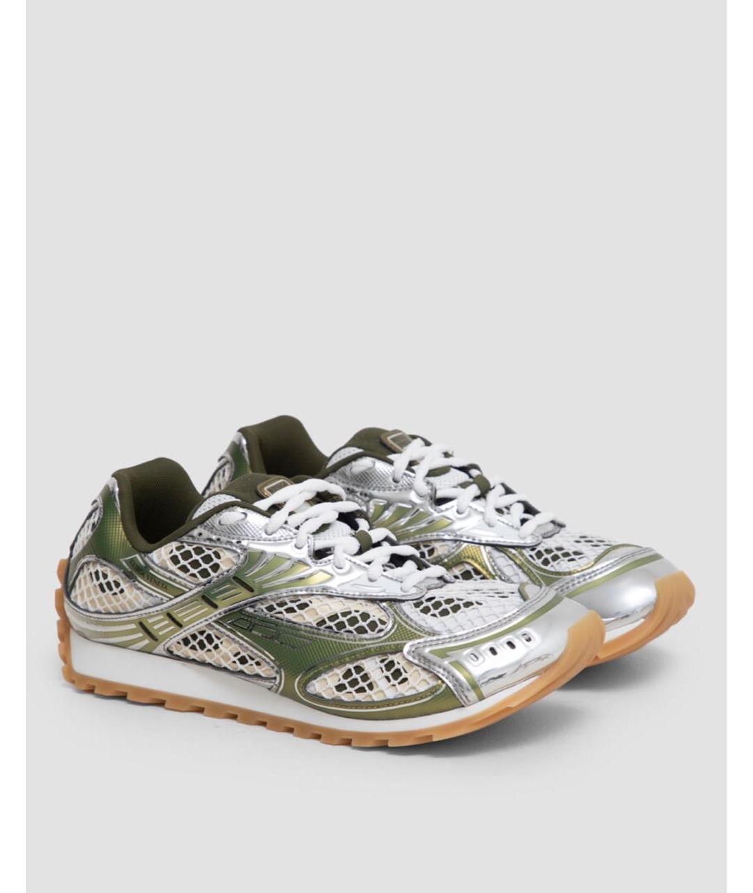 BOTTEGA VENETA Мульти текстильные низкие кроссовки / кеды, фото 2