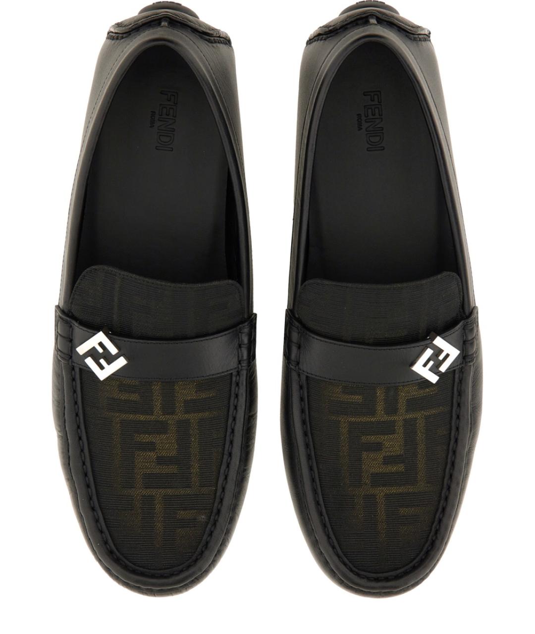 FENDI Коричневые синтетические лоферы, фото 6