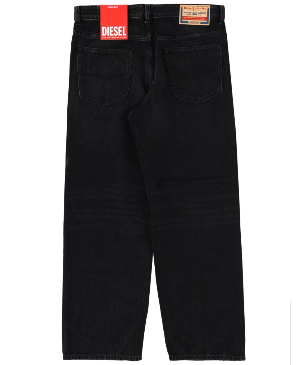 DIESEL Черные хлопковые прямые джинсы, фото 2