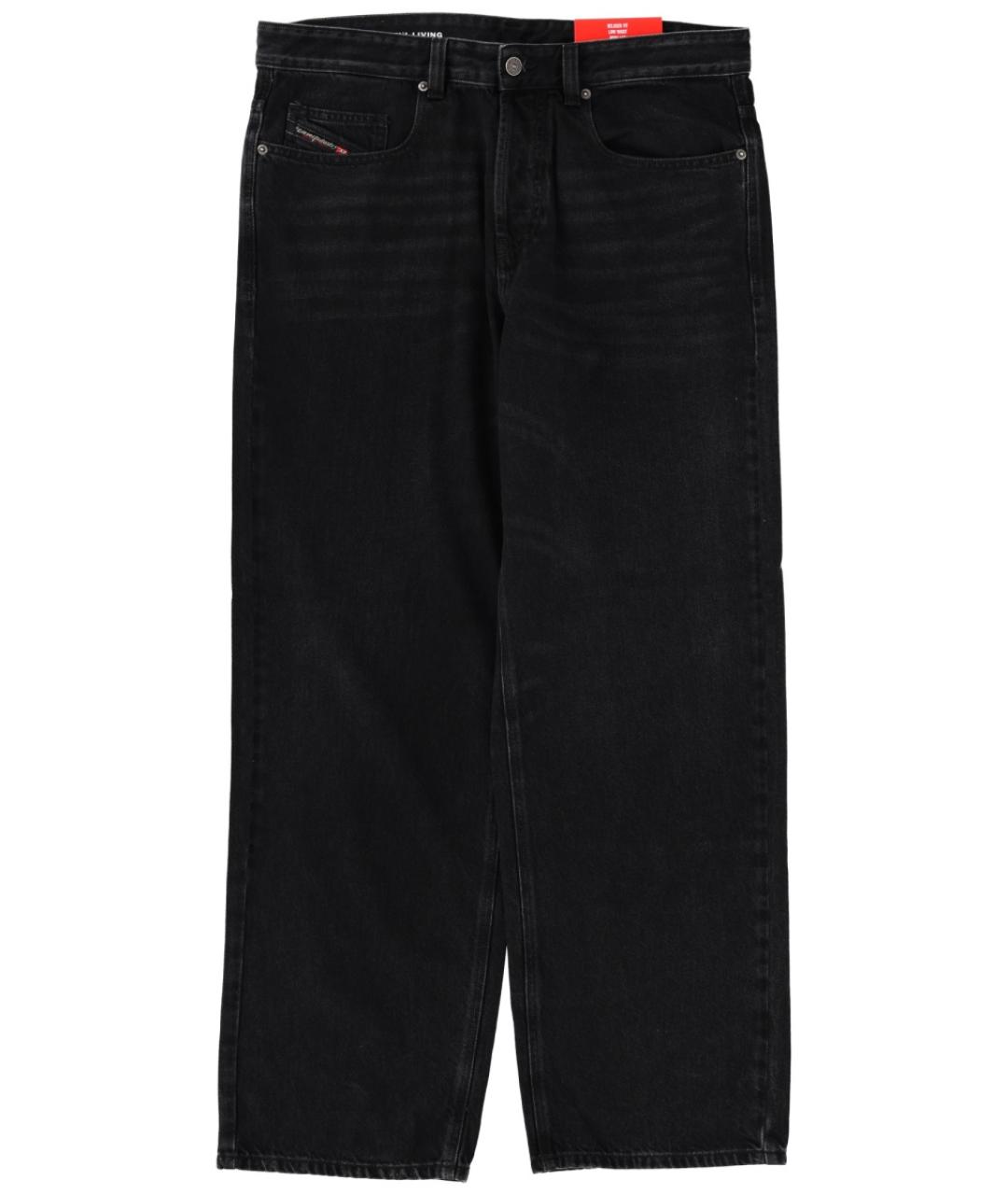 DIESEL Черные хлопковые прямые джинсы, фото 1