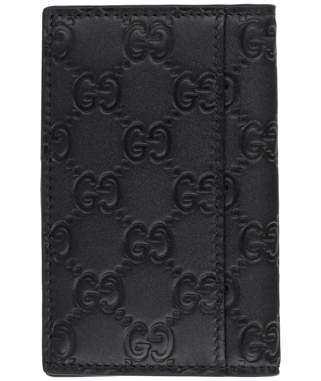 GUCCI Черный кожаный кошелек, фото 2