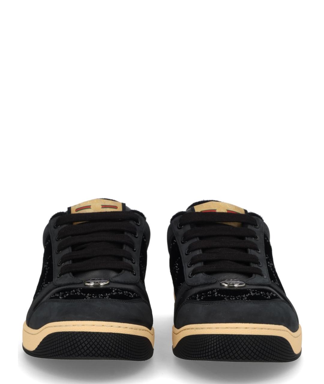 GUCCI Черные текстильные кроссовки, фото 3