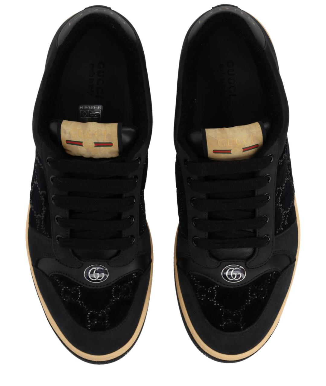 GUCCI Черные текстильные кроссовки, фото 6