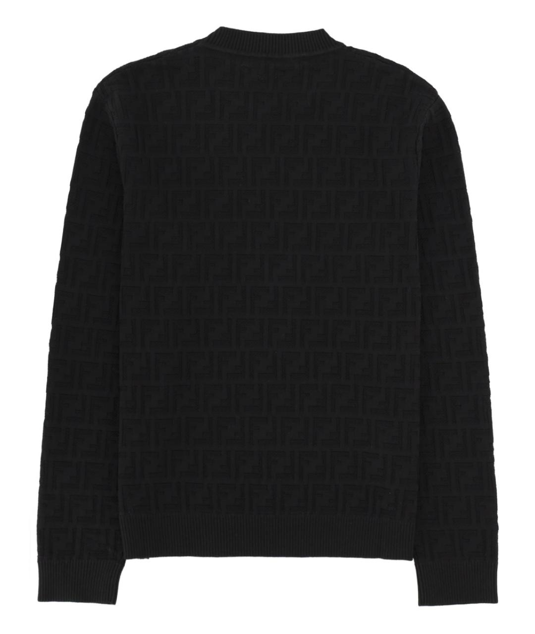 FENDI Черный хлопковый джемпер / свитер, фото 2