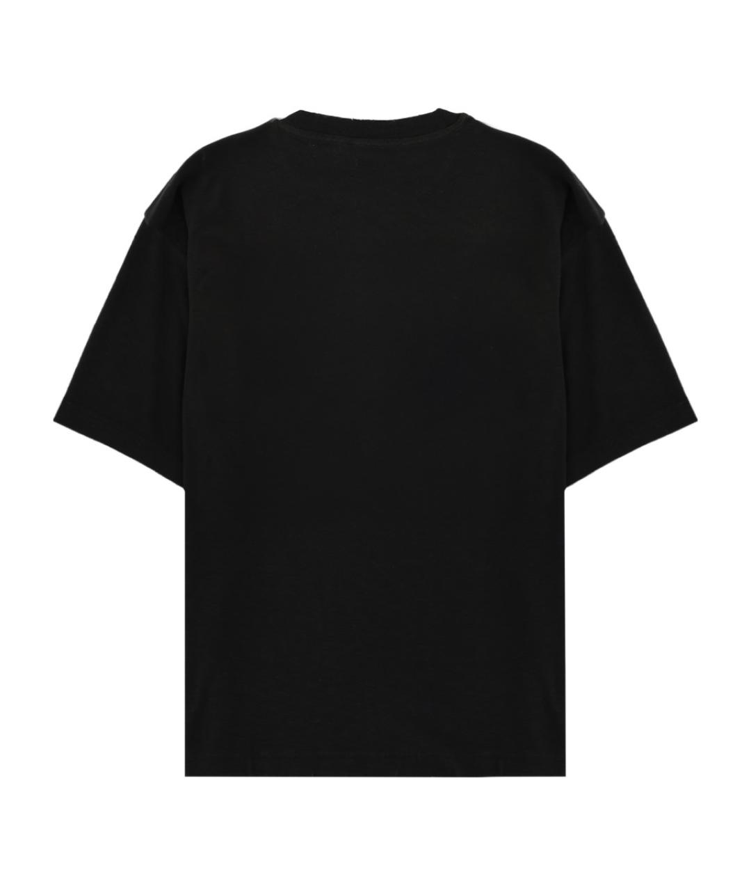 ACNE STUDIOS Черная хлопковая футболка, фото 2