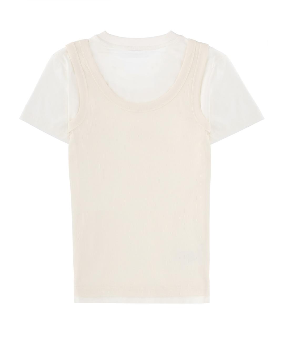 ACNE STUDIOS Белая хлопковая футболка, фото 2