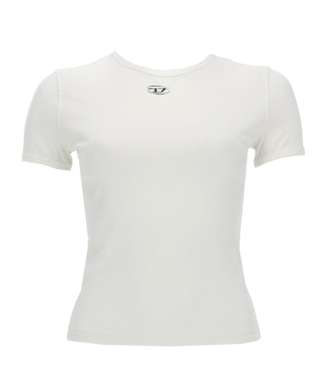 DIESEL Белая хлопковая футболка, фото 1