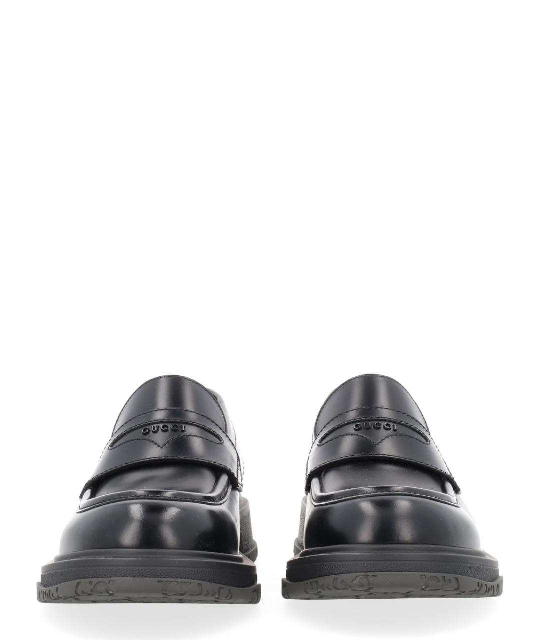 GUCCI Черные кожаные лоферы, фото 3
