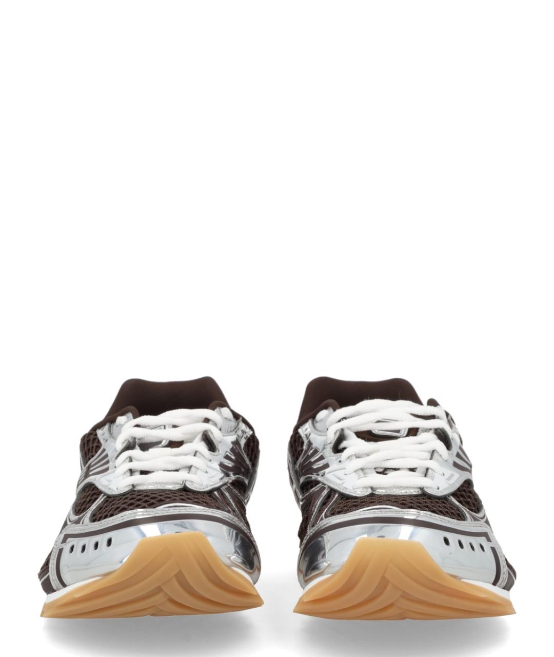 BOTTEGA VENETA Коричневые кроссовки из искусственной кожи, фото 3