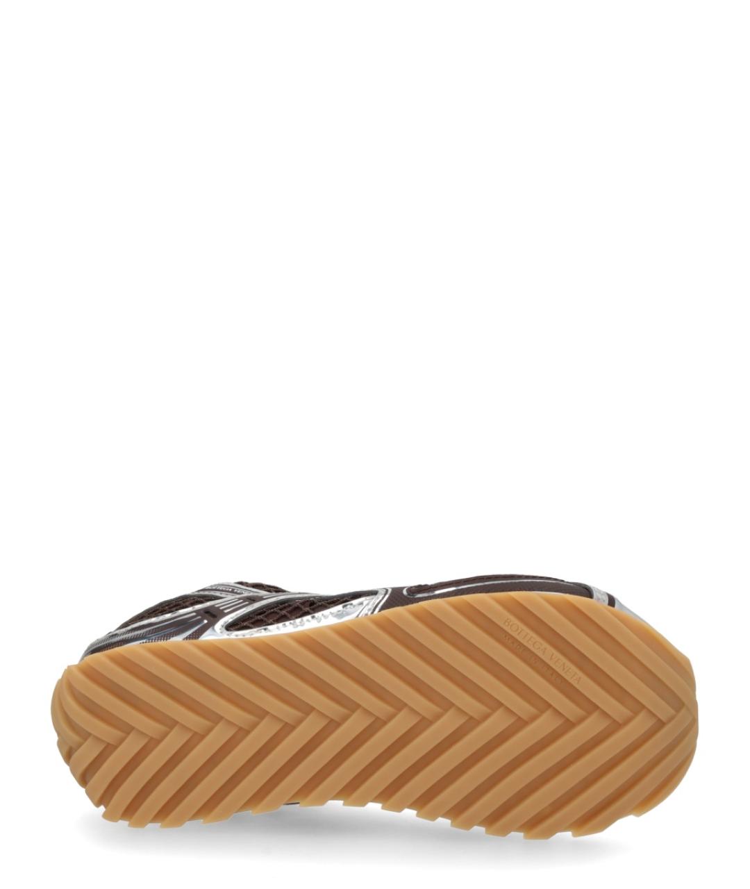 BOTTEGA VENETA Коричневые кроссовки из искусственной кожи, фото 6