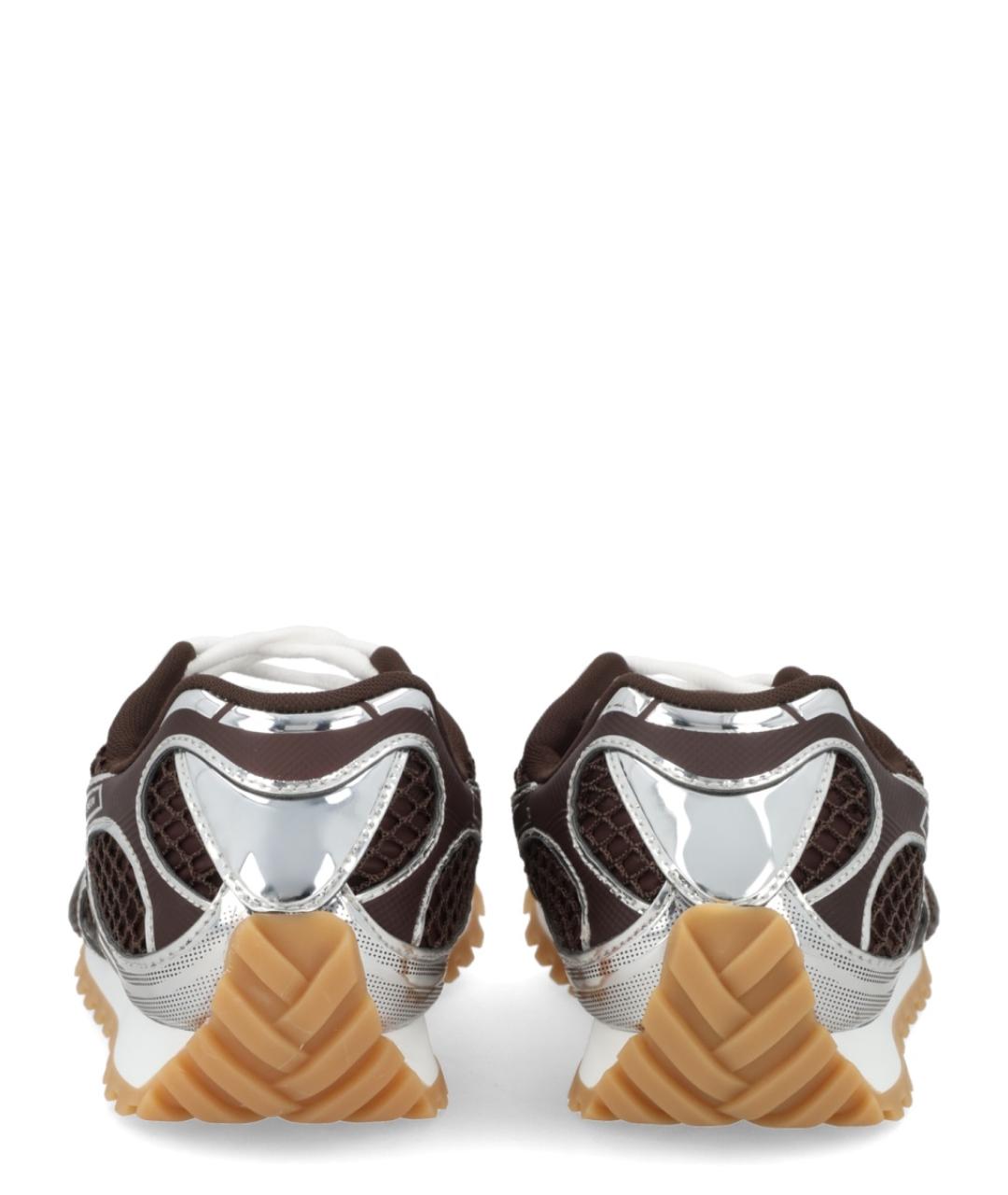 BOTTEGA VENETA Коричневые кроссовки из искусственной кожи, фото 4