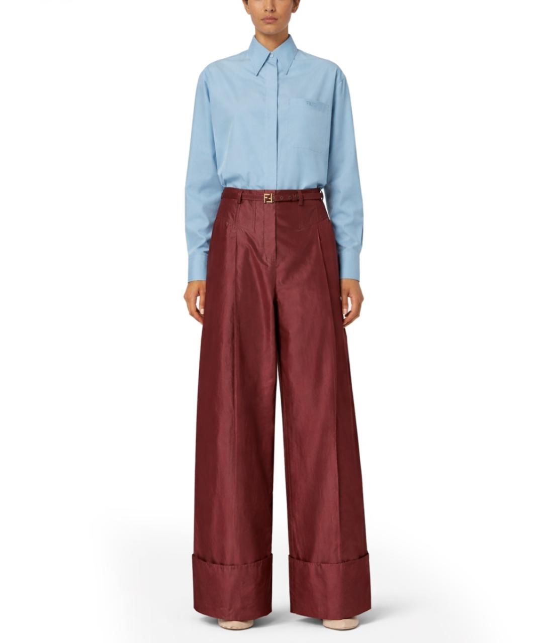 FENDI Голубая шелковая рубашка, фото 3