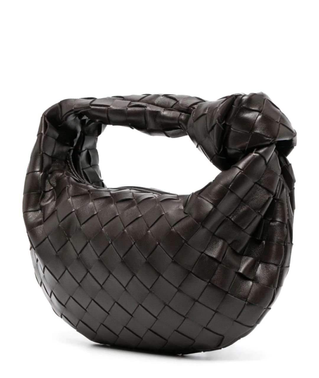 BOTTEGA VENETA Коричневая кожаная сумка с короткими ручками, фото 2