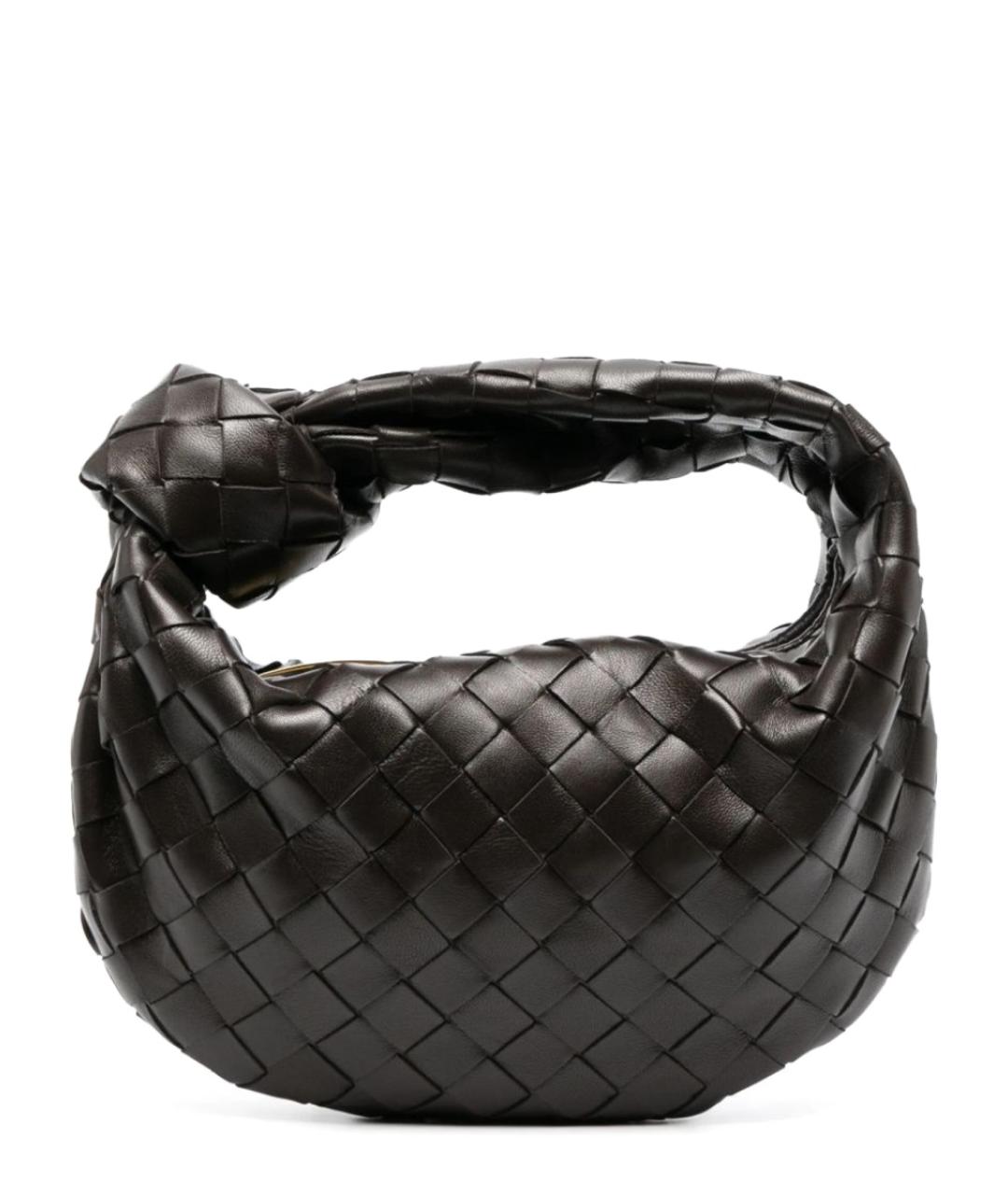 BOTTEGA VENETA Коричневая кожаная сумка с короткими ручками, фото 1