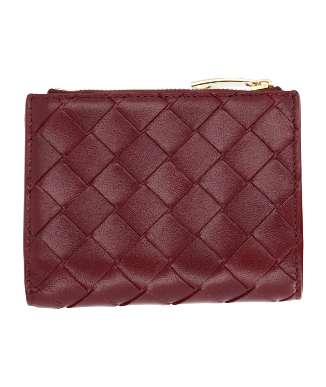 BOTTEGA VENETA Бордовый кошелек, фото 2