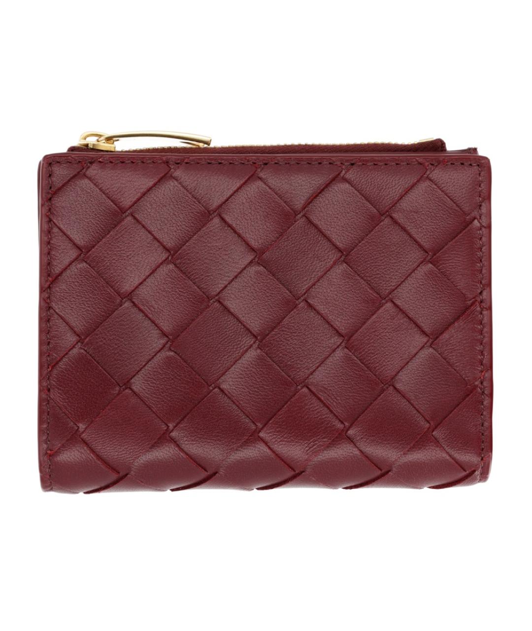 BOTTEGA VENETA Бордовый кошелек, фото 1