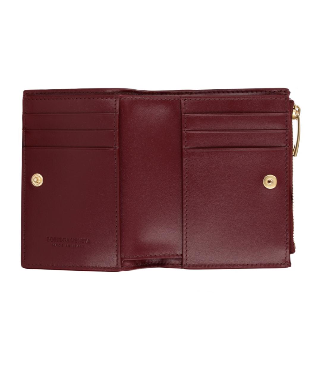 BOTTEGA VENETA Бордовый кошелек, фото 3