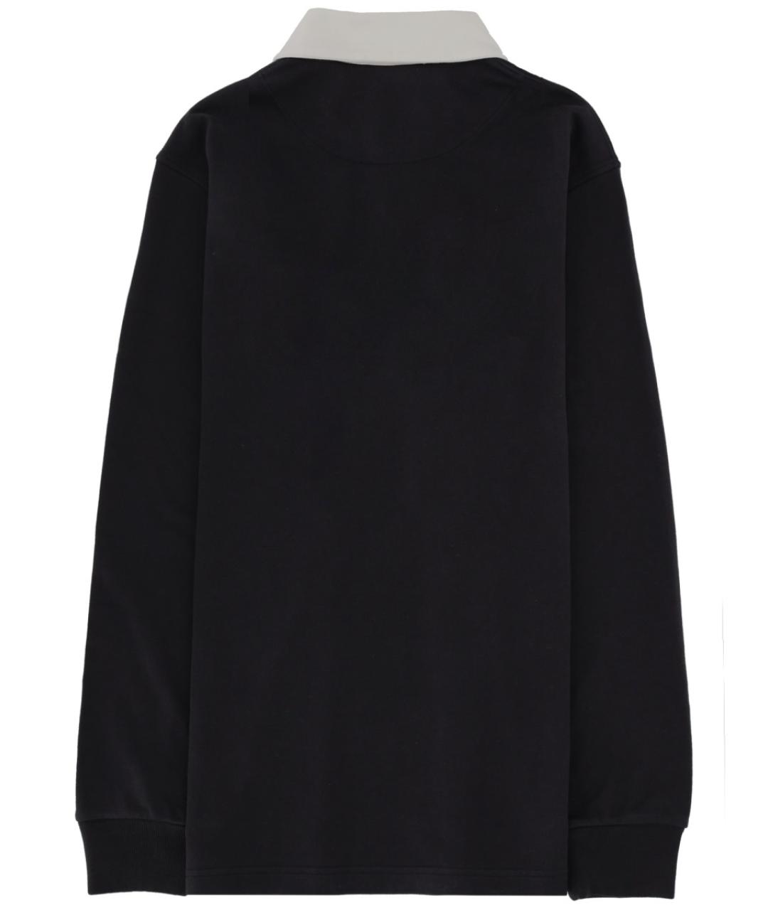 J.W.ANDERSON Черное хлопковое поло с длинным рукавом, фото 2