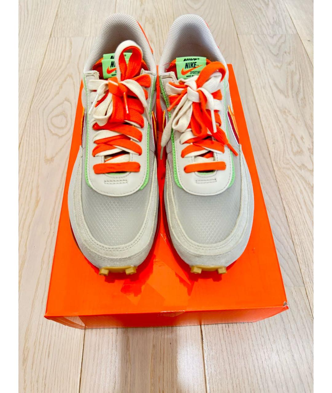 NIKE Оранжевое замшевые низкие кроссовки / кеды, фото 2