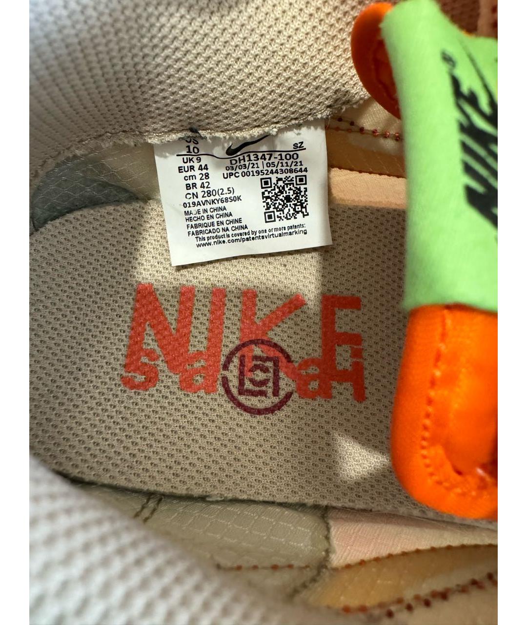 NIKE Оранжевое замшевые низкие кроссовки / кеды, фото 4