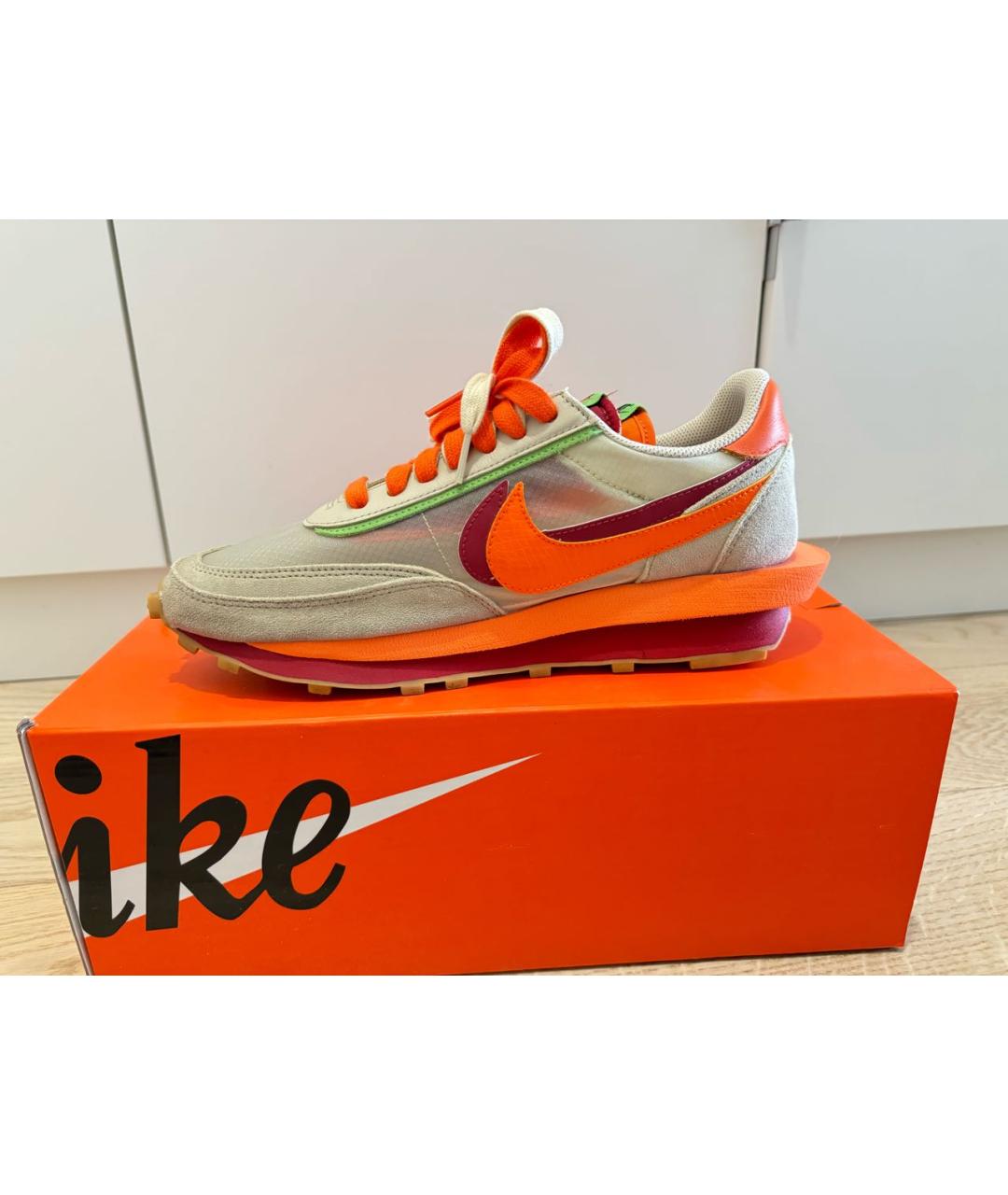 NIKE Оранжевое замшевые низкие кроссовки / кеды, фото 7