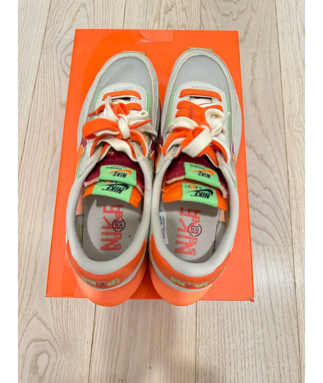 NIKE Оранжевое замшевые низкие кроссовки / кеды, фото 3