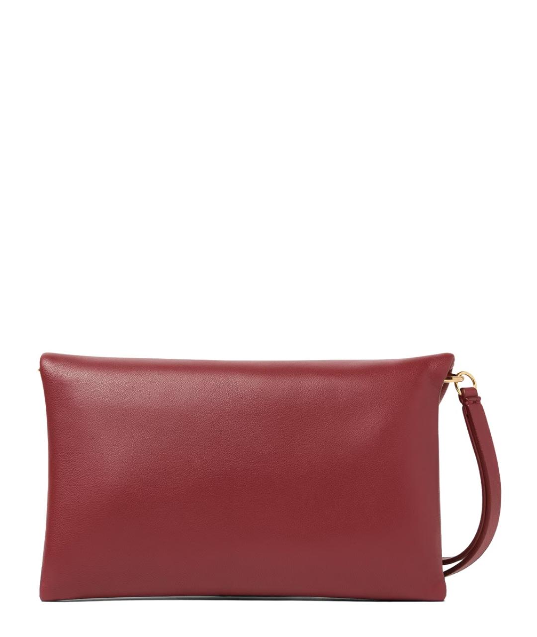 FENDI Бордовая кожаная сумка через плечо, фото 2