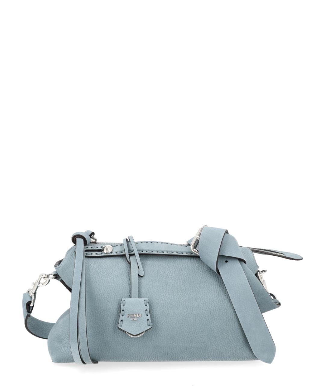 FENDI Голубая кожаная сумка тоут, фото 1