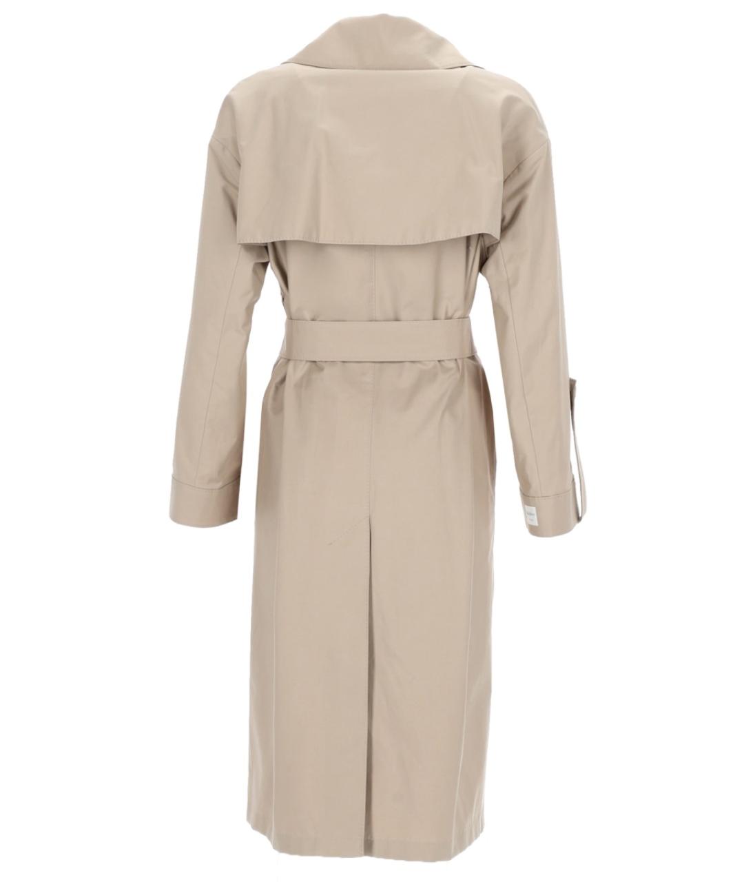 'S MAX MARA Бежевый хлопковый тренч/плащ, фото 2