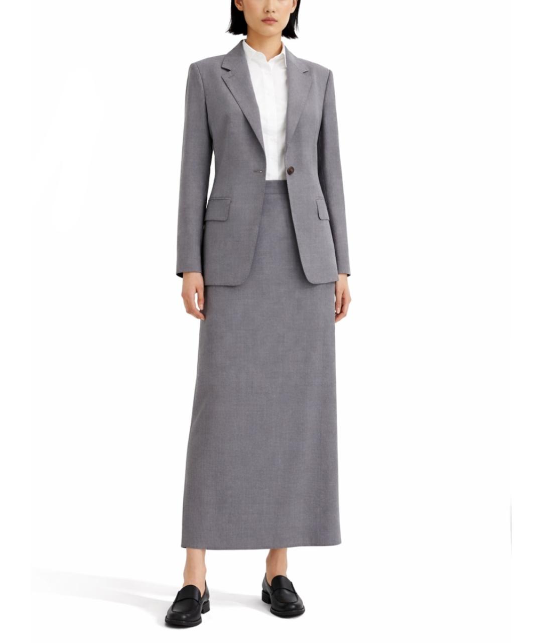 MAX MARA Серый шерстяной жакет/пиджак, фото 2