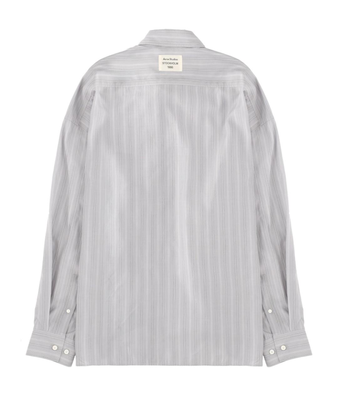 ACNE STUDIOS Серая хлопко-лиоцелловая кэжуал рубашка, фото 2
